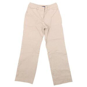 Women's Westbound Petites Essentials Khaki Pants Cropped 4P Cotton Blend